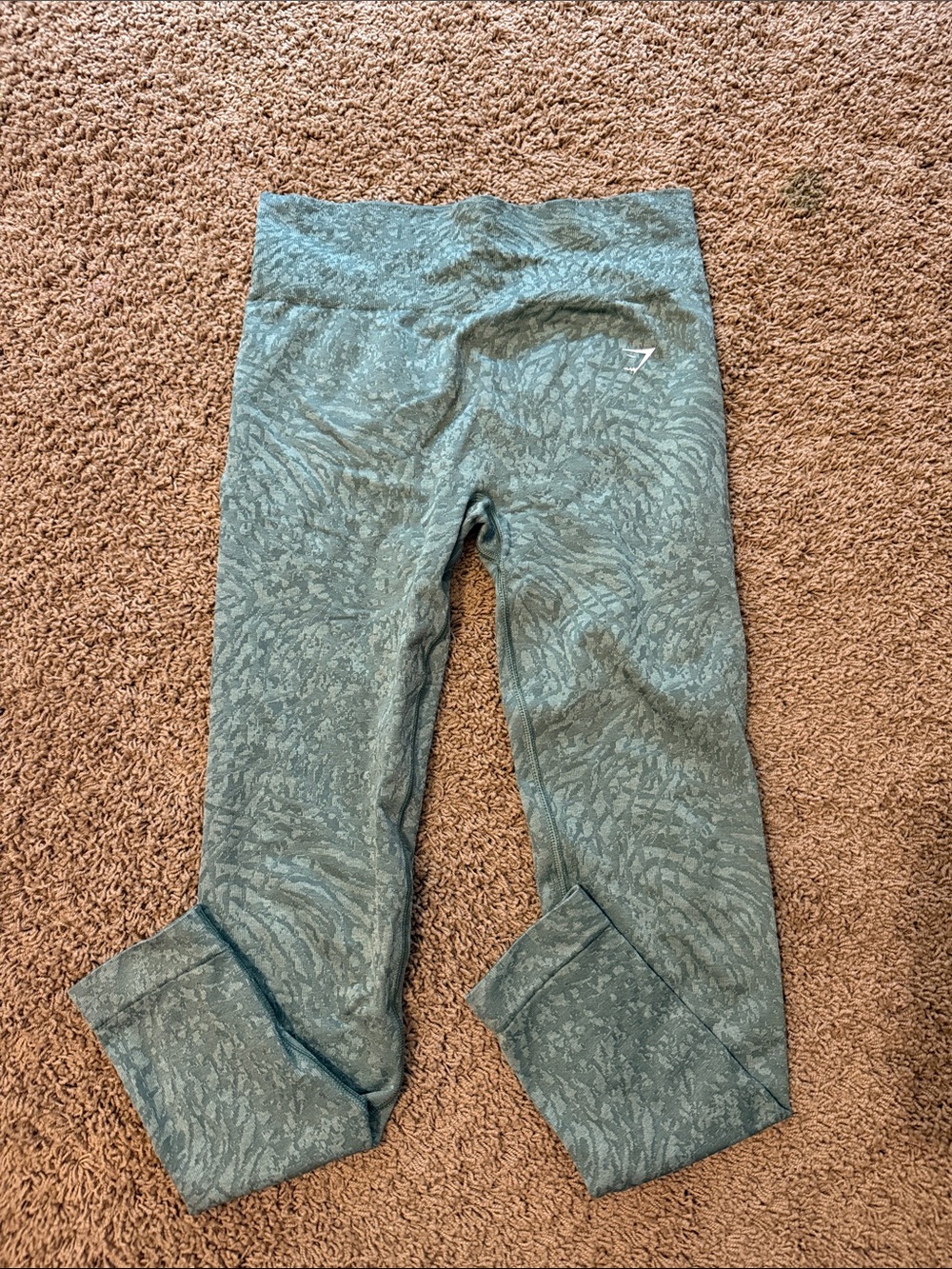 Gymshark Green Patterned Active Leggings